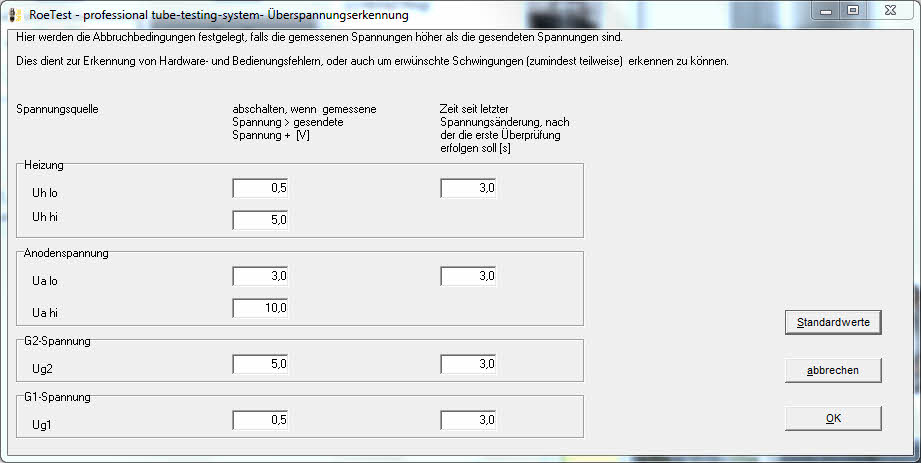 Optionen berspannungserkennung